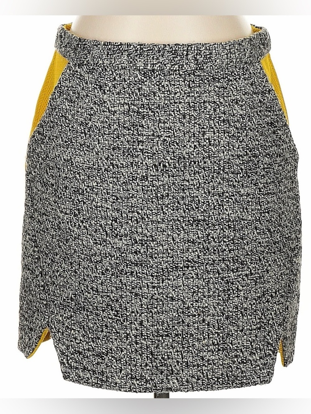 Rebecca Minkoff tweed and mesh mini skirt